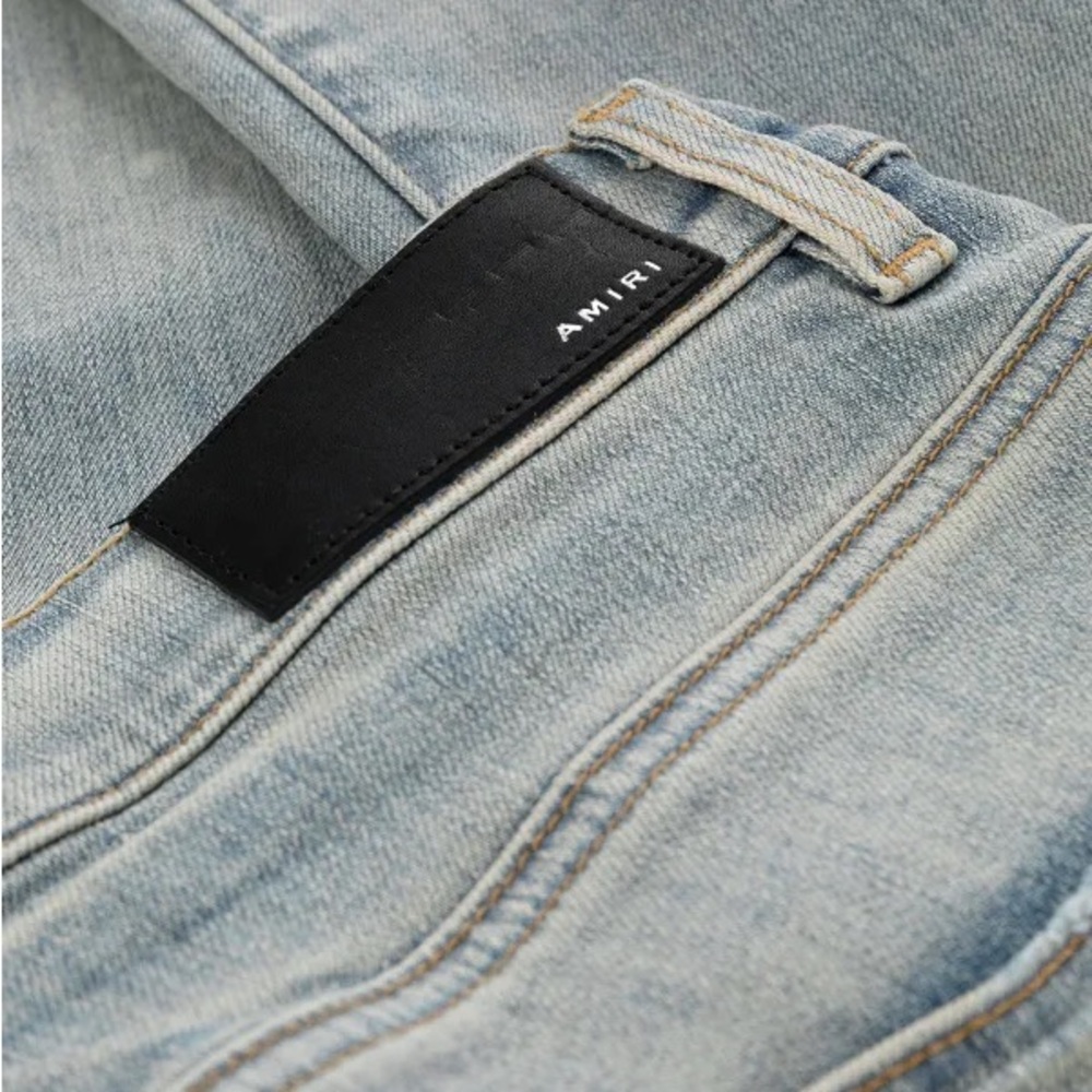AMIRI Light Blue Ripped Skinny Jeans - Picture 6 of 14